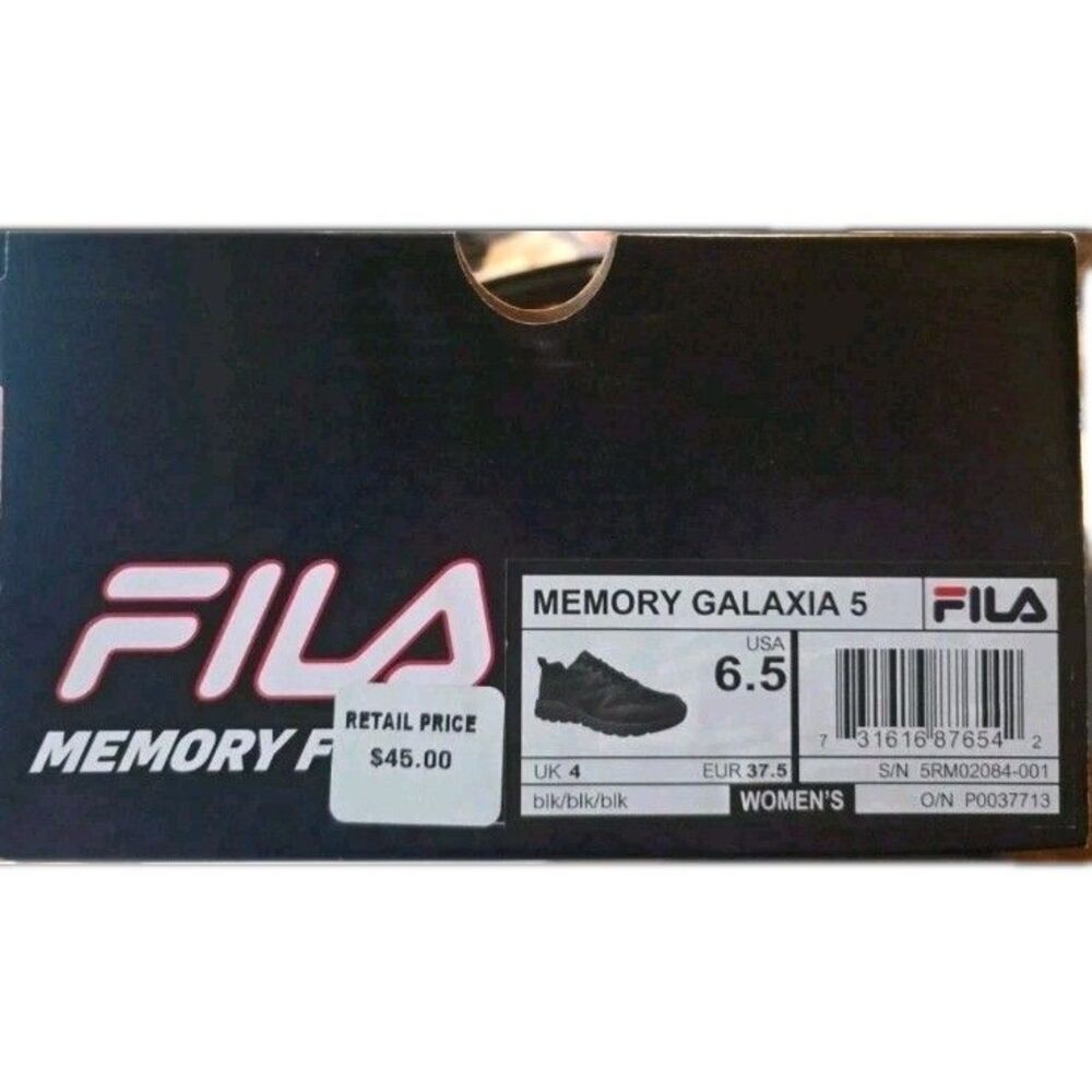Fila Memory Galaxia 5 Running Shoes Women's - Various Sizes - Black - Picture 9 of 11